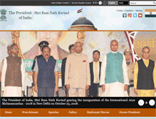 Tablet Screenshot of presidentofindia.nic.in